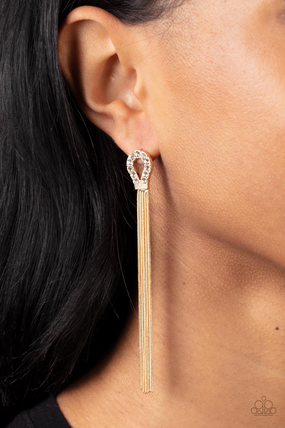 Dallas Debutante - Gold Earrings - Princess Glam Shop