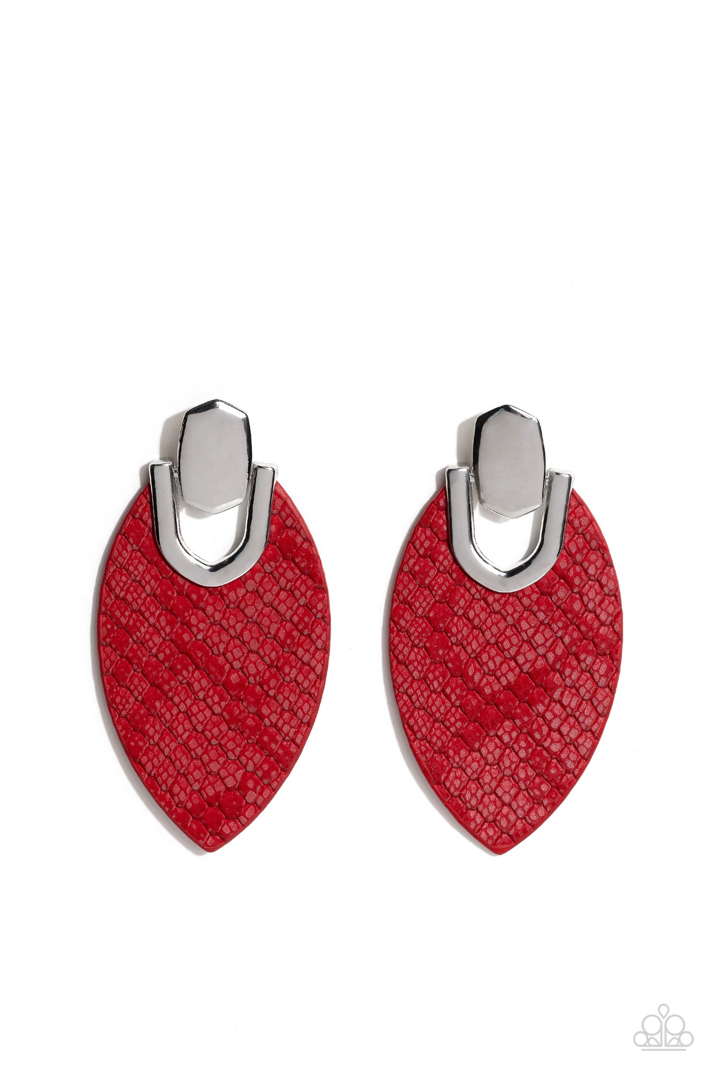 Wildly Workable - Red Leather Earrings