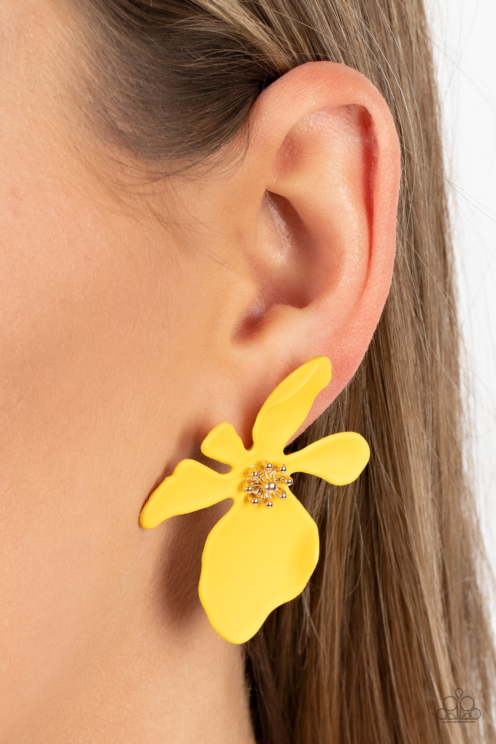 Hawaiian Heiress - Yellow Earrings - Princess Glam Shop
