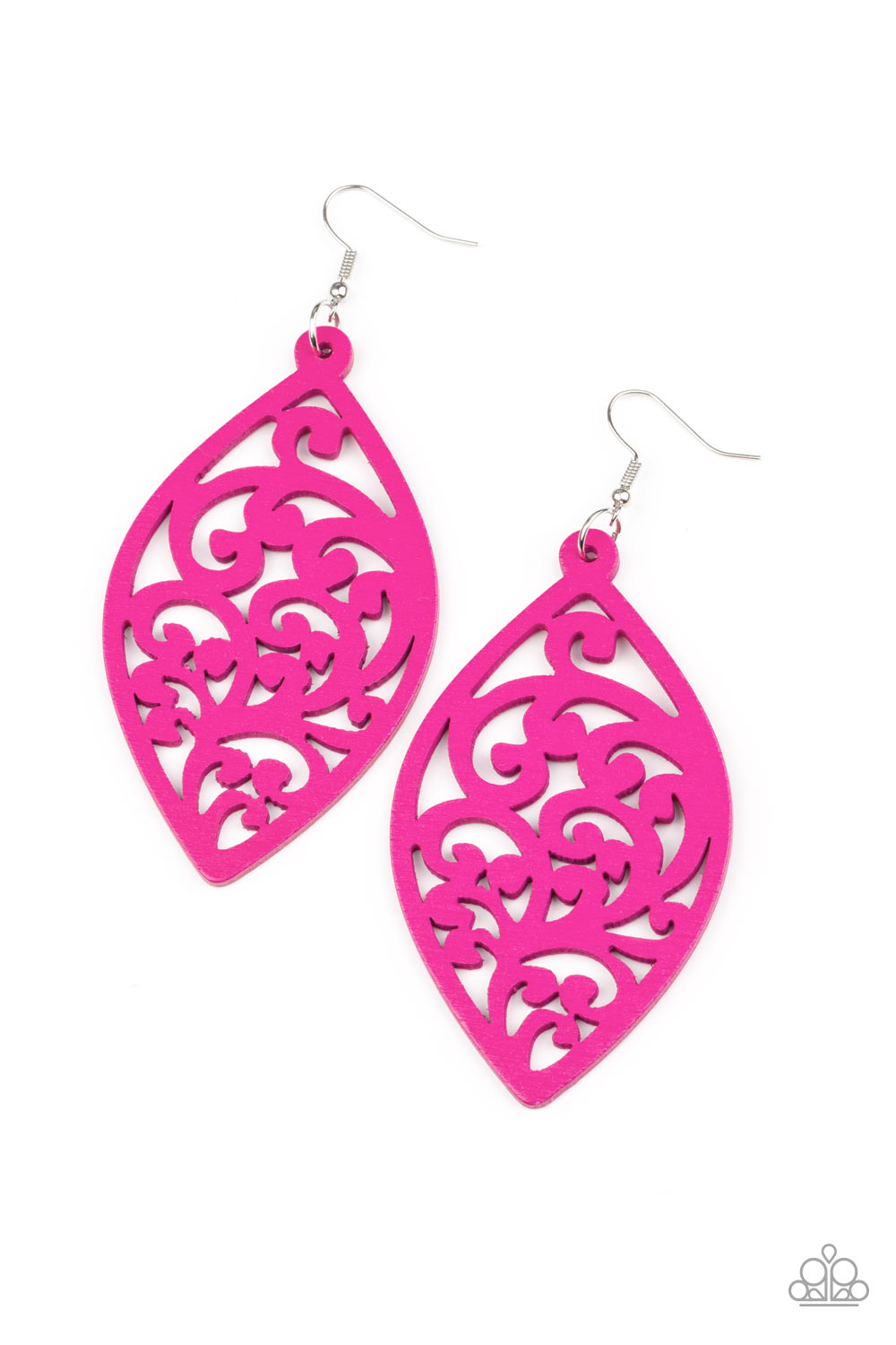 Coral Garden - Pink Wood Earrings - Princess Glam Shop