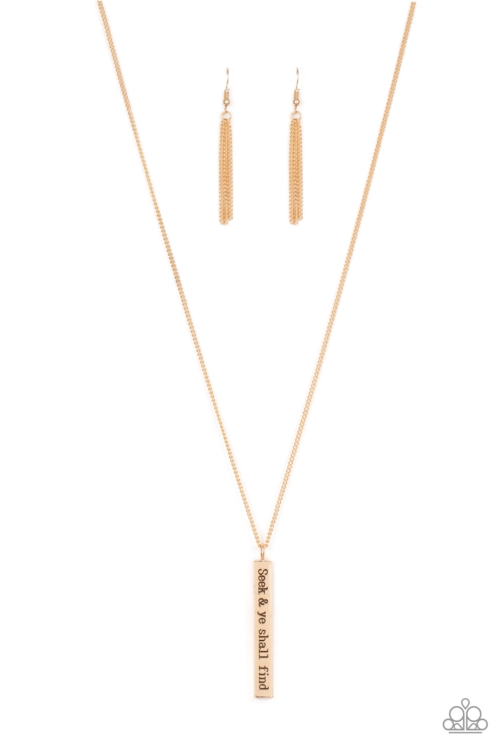 Matt 7:7 - Gold Necklace Set - Princess Glam Shop