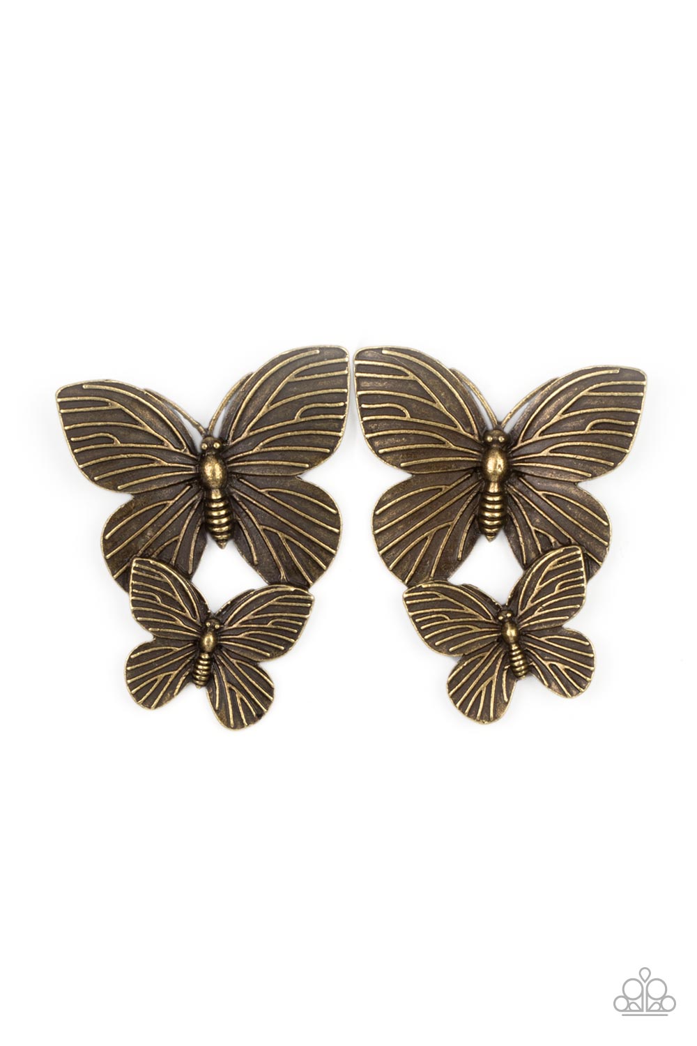 Blushing Butterflies - Brass Earrings - Princess Glam Shop