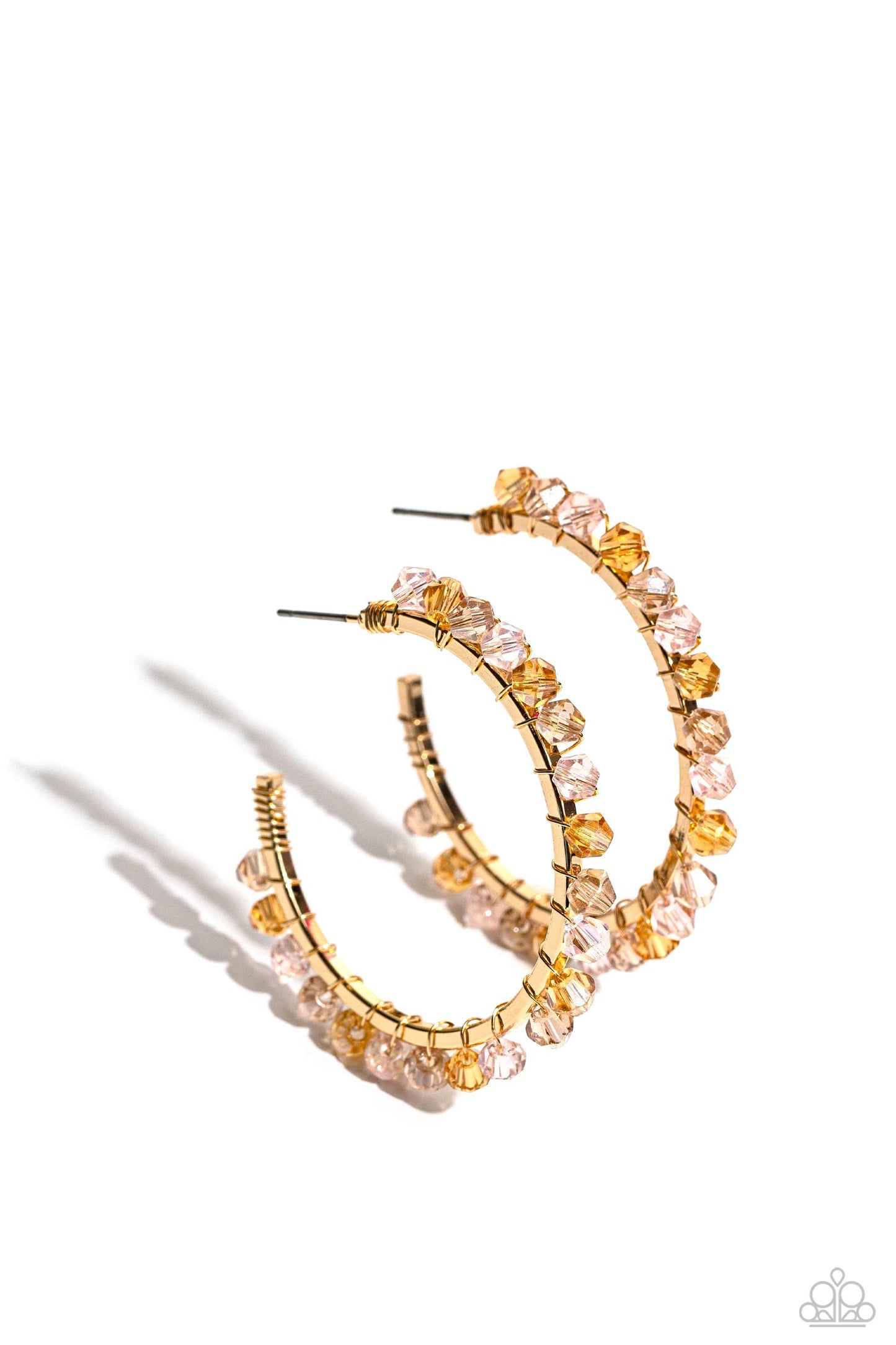 Halo Hustle - Pink & Gold Hoop Earrings