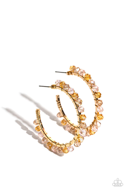 Halo Hustle - Pink & Gold Hoop Earrings