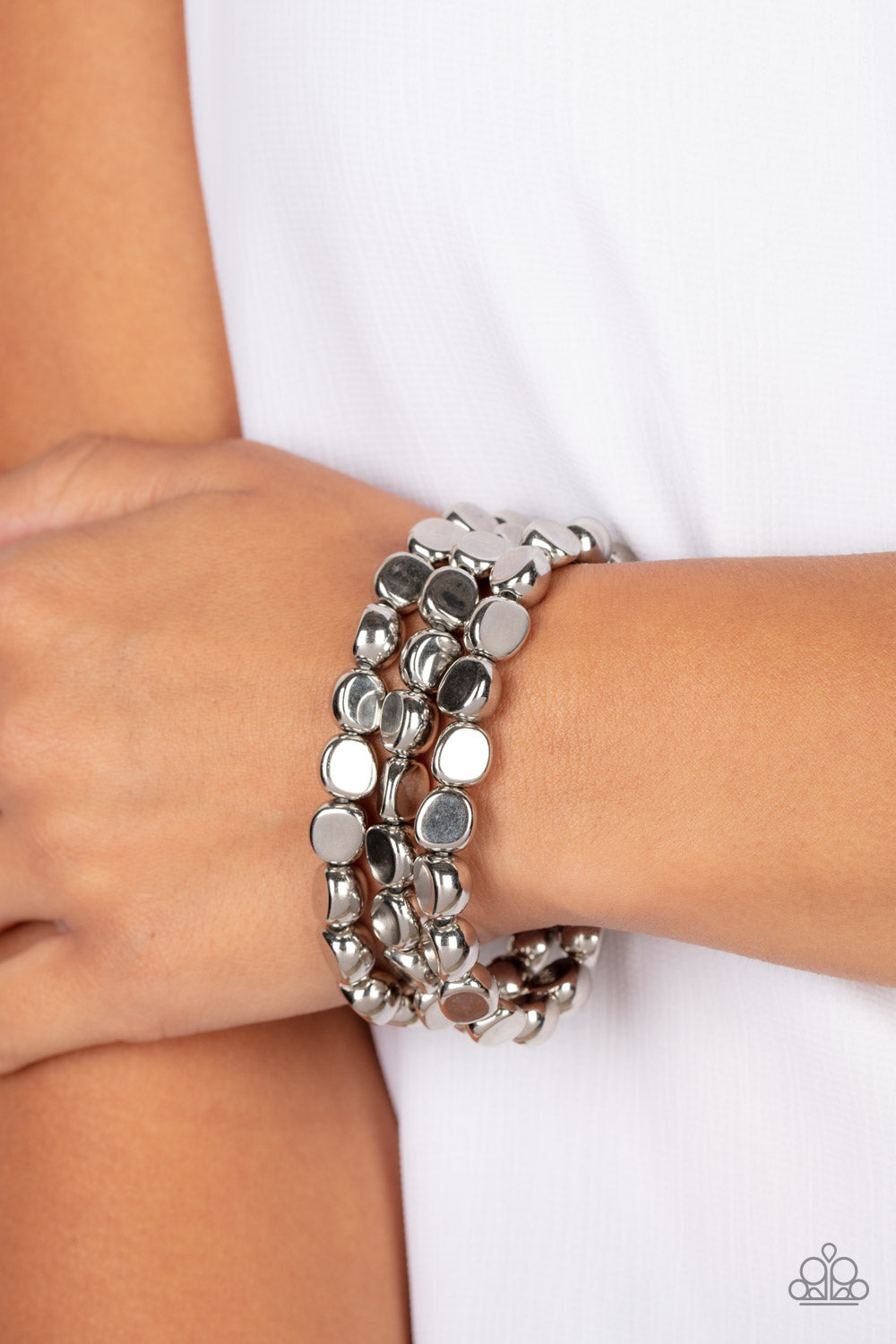 HAUTE Stone - Silver Bracelet Set - Princess Glam Shop