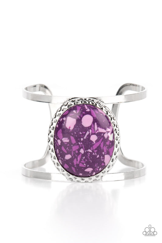 Tantalizingly Terrazzo - Purple Cuff Bracelet - Princess Glam Shop