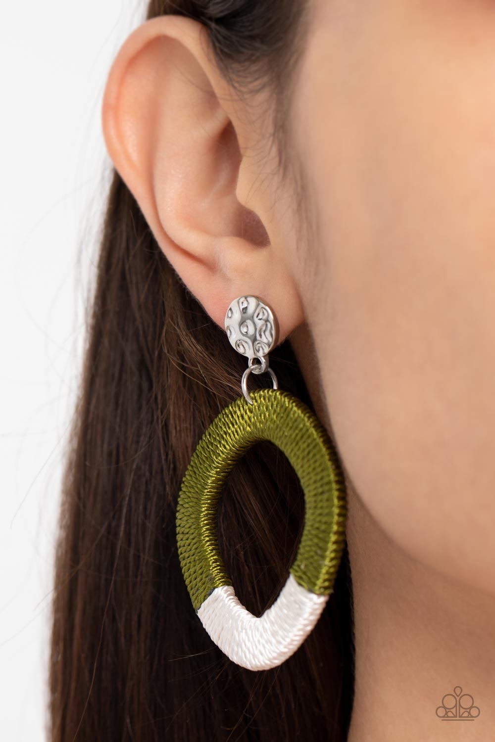 Thats a WRAPAROUND - Green & White Earrings - Princess Glam Shop