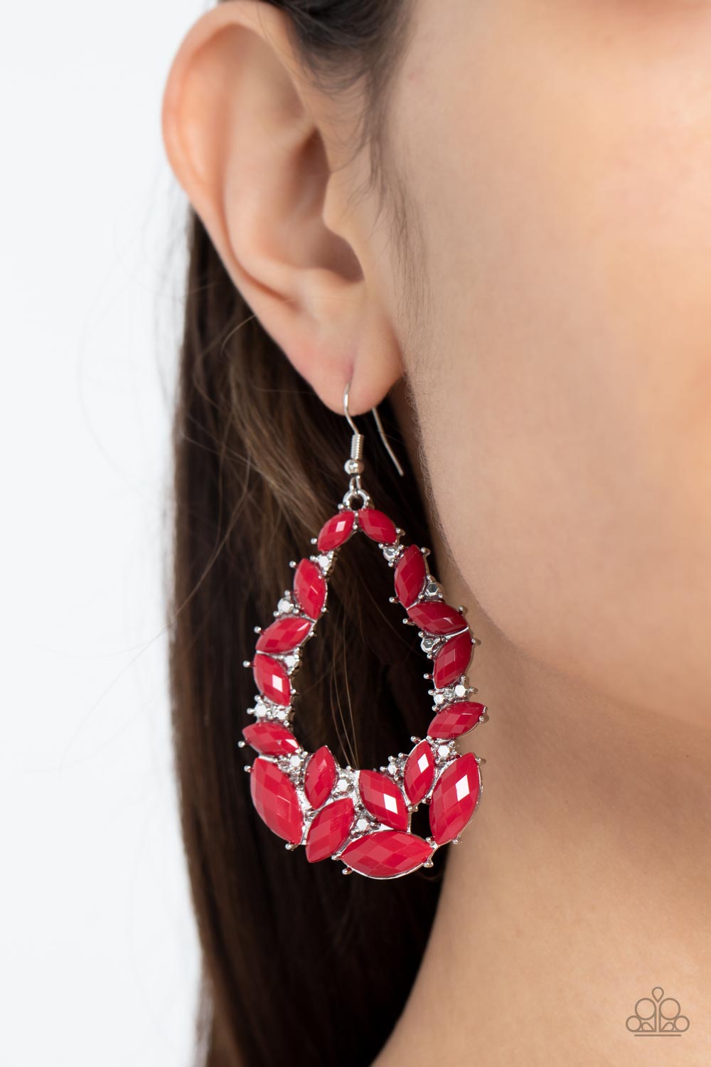Tenacious Treasure - Red Earrings - Princess Glam Shop