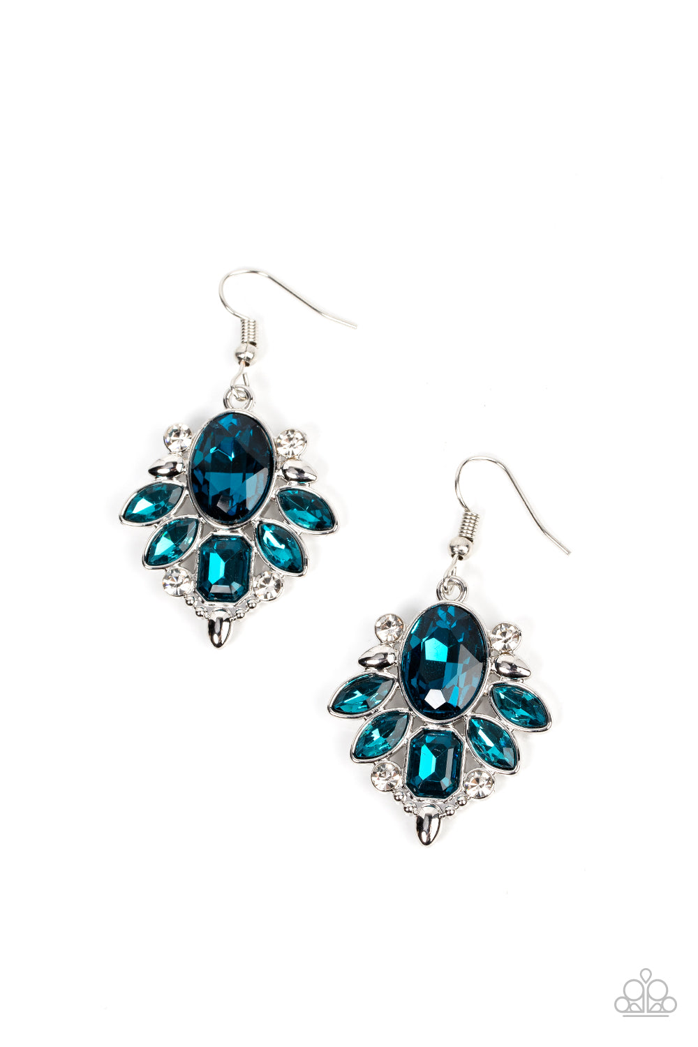 Glitzy Go-Getter - Blue Earrings - Princess Glam Shop