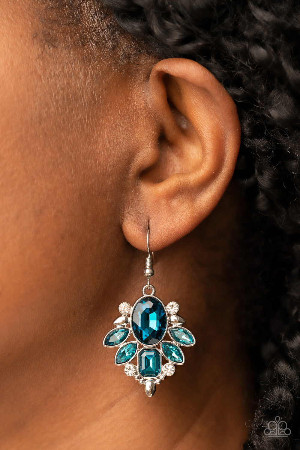 Glitzy Go-Getter - Blue Earrings - Princess Glam Shop