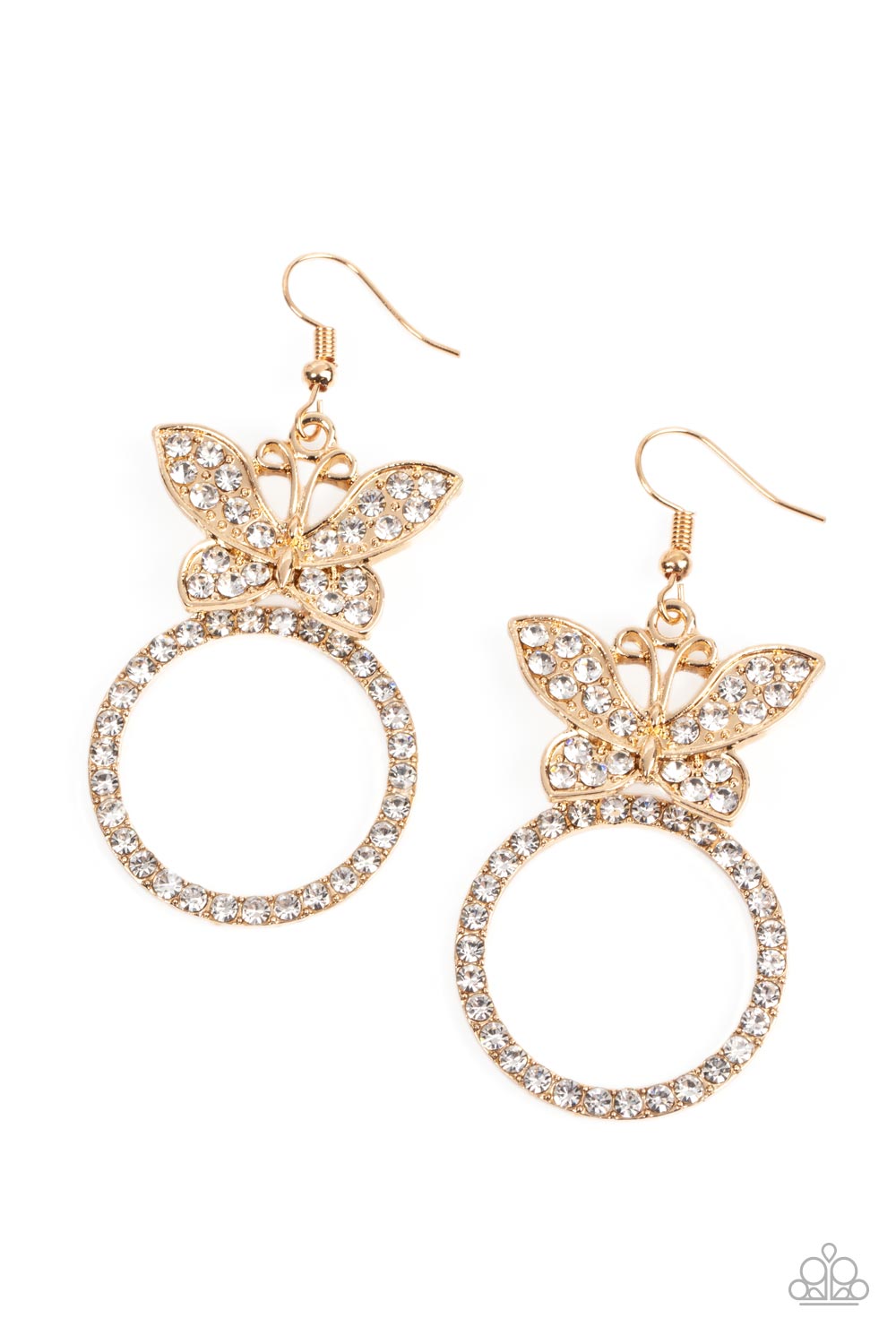 Paradise Found - Gold Butterfly Earrings - Princess Glam Shop