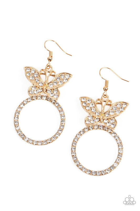 Paradise Found - Gold Butterfly Earrings - Princess Glam Shop