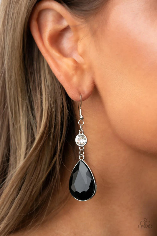 Smile for the Camera - Black Earrings - Princess Glam Shop