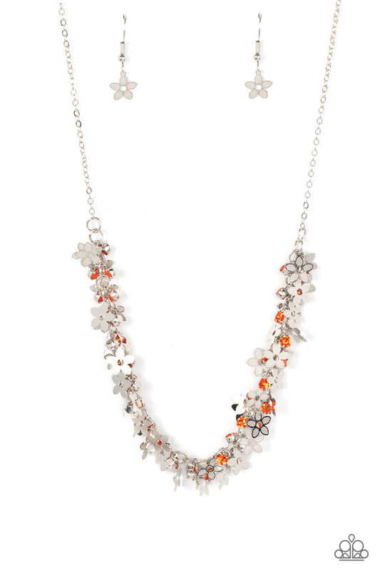 Fearlessly Floral - Orange Necklace Set - Princess Glam Shop
