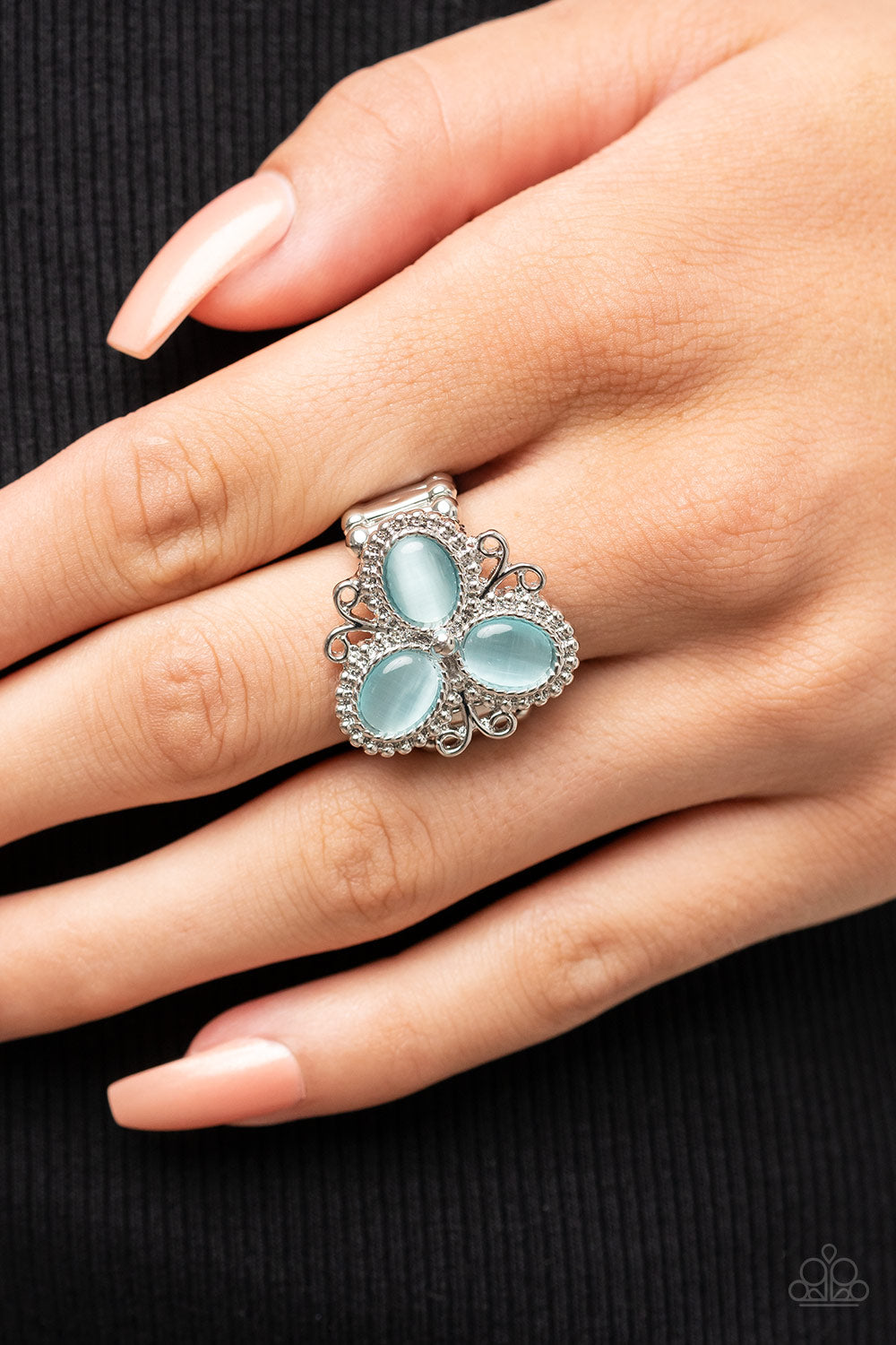 Bewitched Blossoms - Blue Ring - Princess Glam Shop