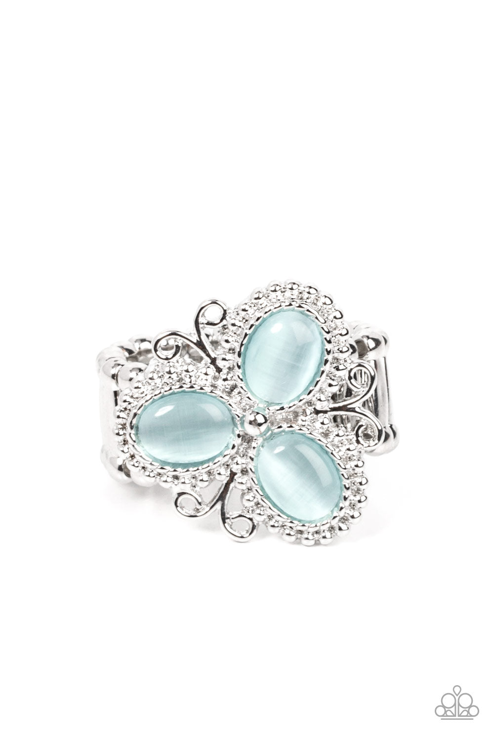 Bewitched Blossoms - Blue Ring - Princess Glam Shop