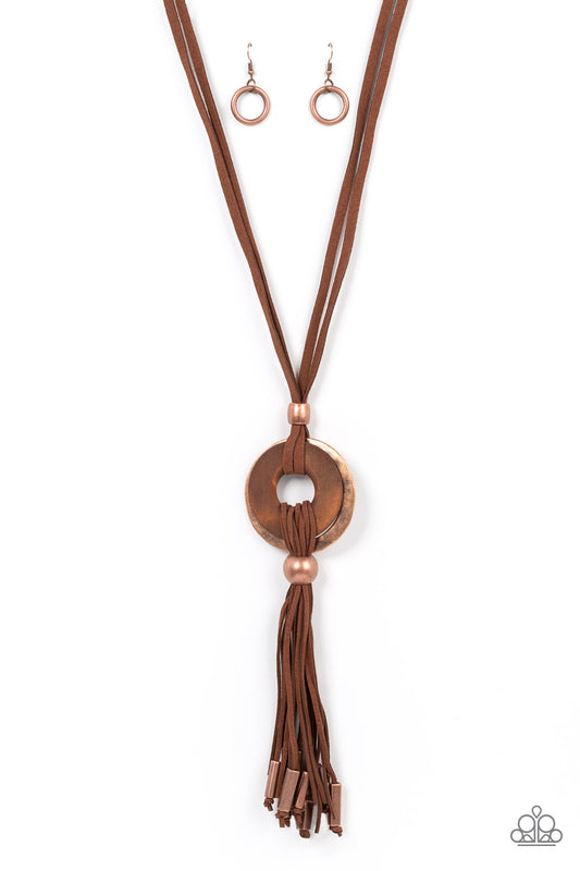 ARTISANS and Crafts - Copper & Brown Necklace Set - Princess Glam Shop