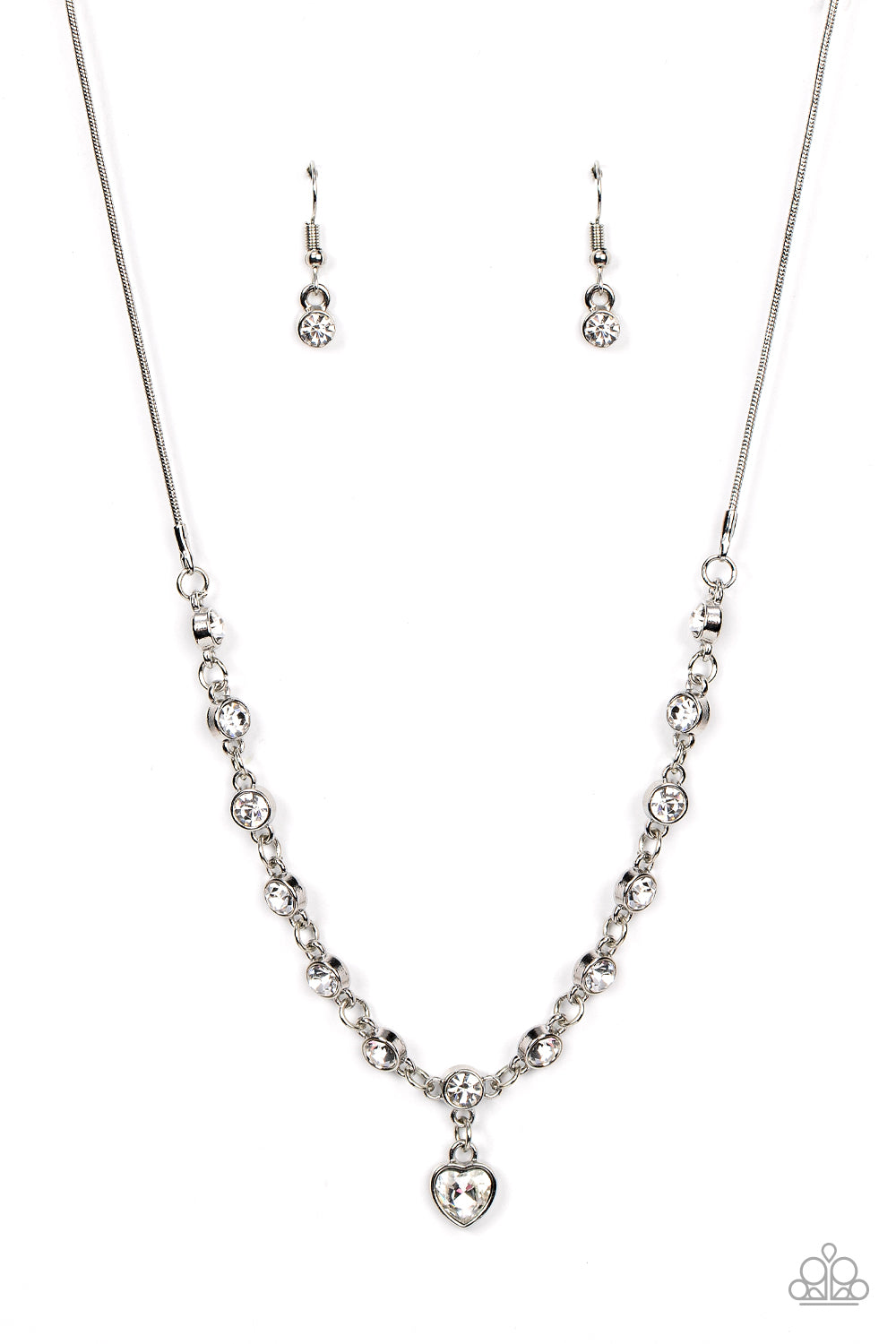 True Love Trinket Necklace Set & Truly Lovely Bracelet - White Combo - Princess Glam Shop