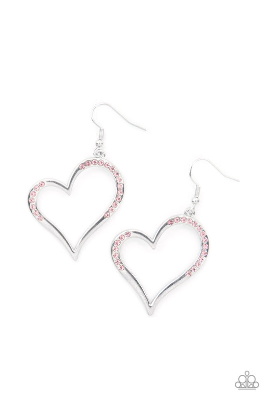 Tenderhearted Twinkle - Pink Earrings - Princess Glam Shop