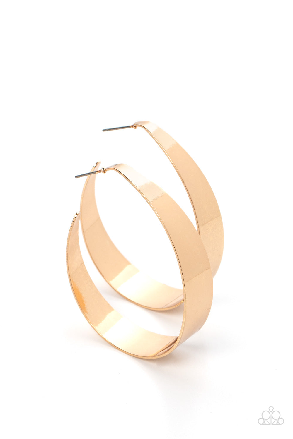 Flat Out Fashionable - Gold Hoop Earrings - Princess Glam Shop
