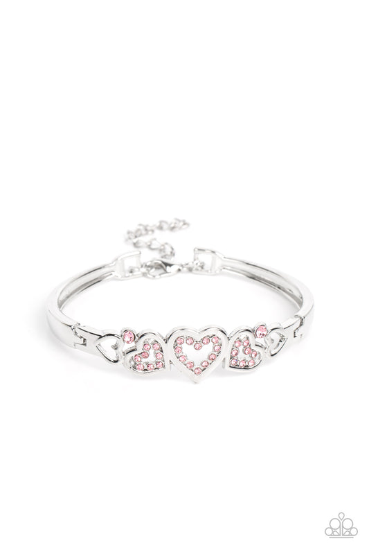 Seriously Smitten - Pink Heart Bracelet