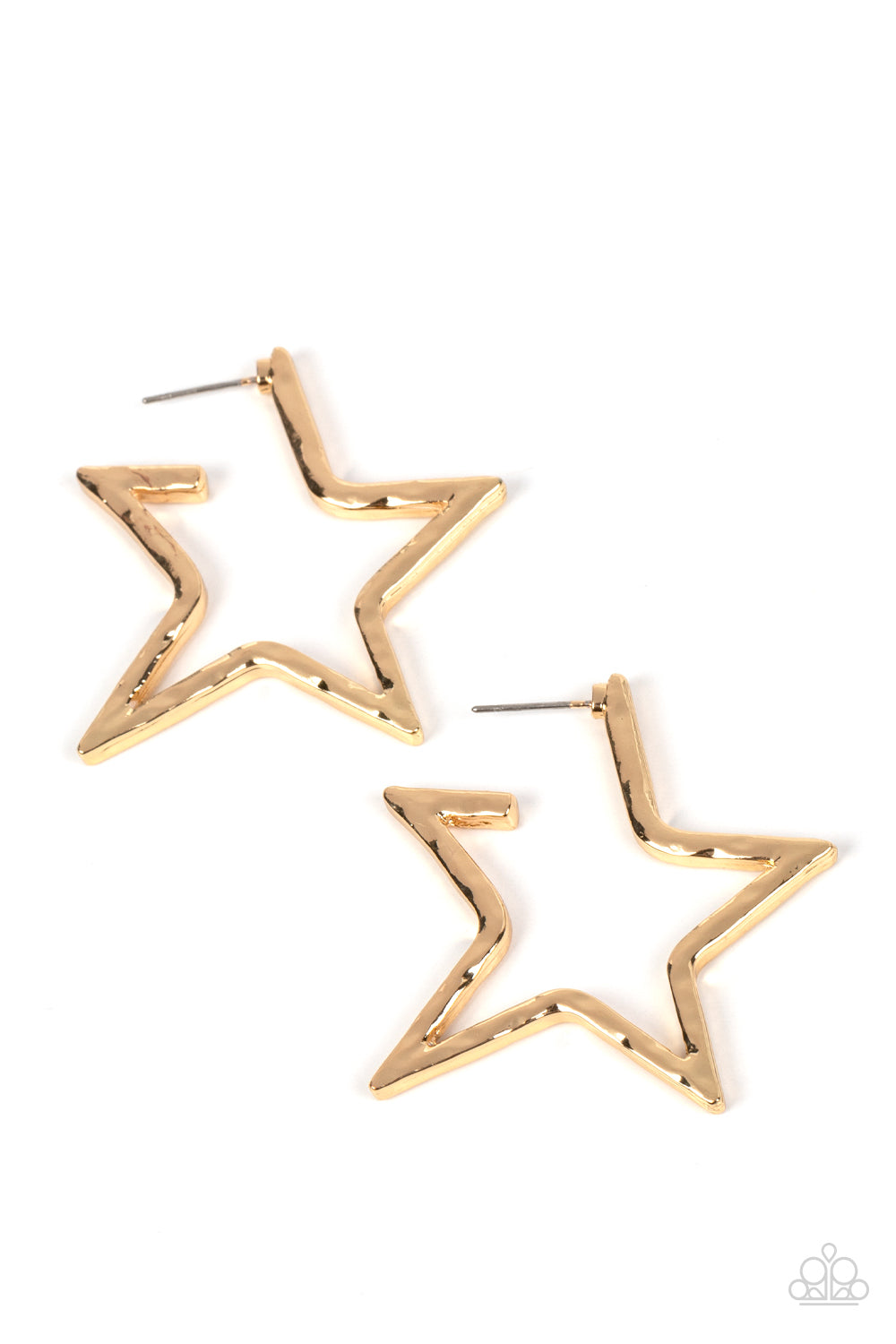 All-Star Attitude - Gold Hoop Earrings - Princess Glam Shop