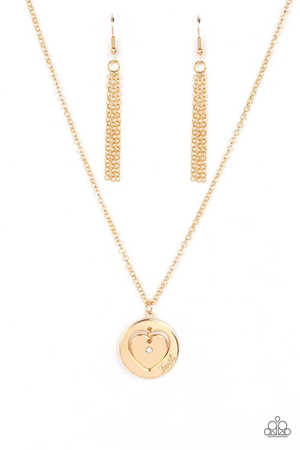 Heart Full of Faith - Gold Necklace Set - Princess Glam Shop
