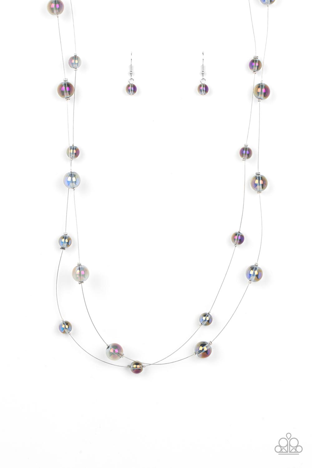 Interstellar Illusions - Purple Necklace & Optical Auras - Purple Bracelet Combo - Princess Glam Shop