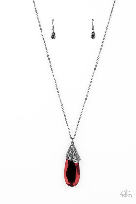 Dibs on the Dazzle - Red Necklace Set - Princess Glam Shop