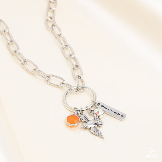 Inspired Songbird - Orange Necklace Set - Princess Glam Shop