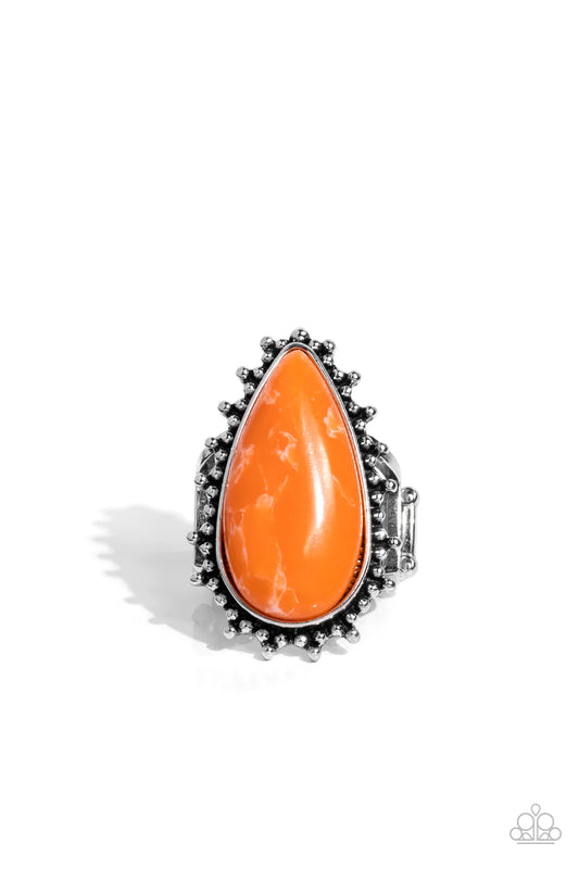 Down-to-Earth Essence - Orange Stone Ring Exclusive Fall 2022 - Princess Glam Shop