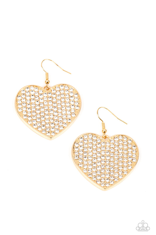 Romantic Reign - Gold Heart Earrings - Princess Glam Shop