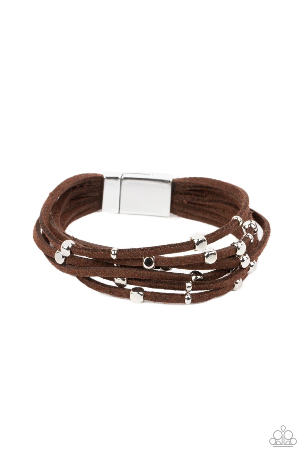 Clustered Constellations - Brown Magnetic Bracelet