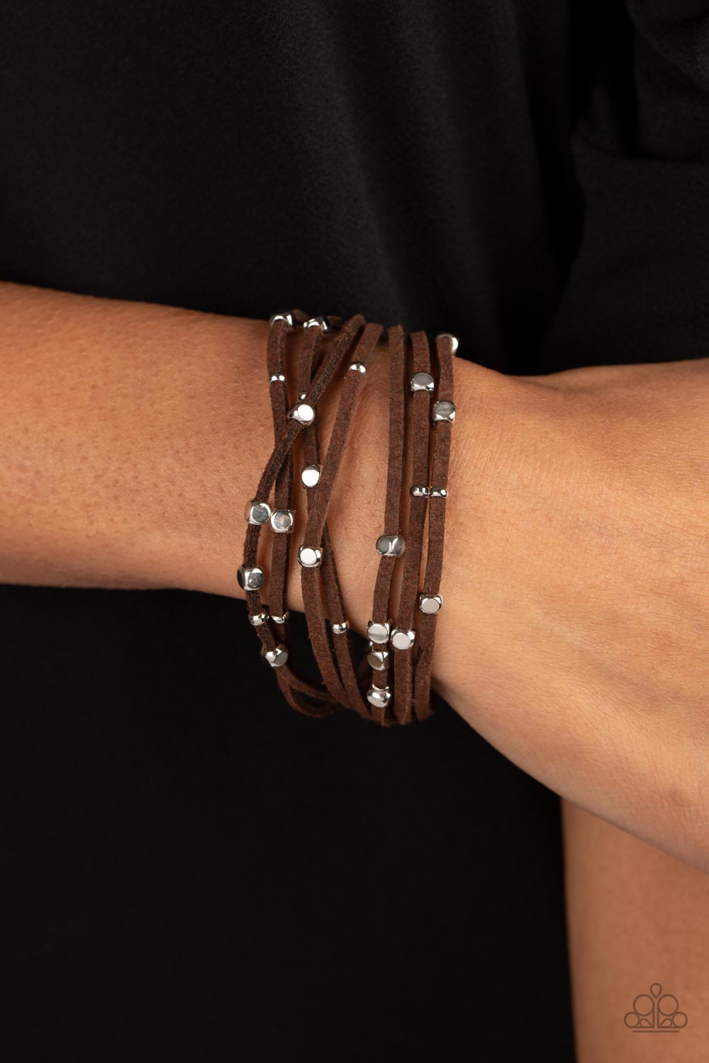 Clustered Constellations - Brown Magnetic Bracelet