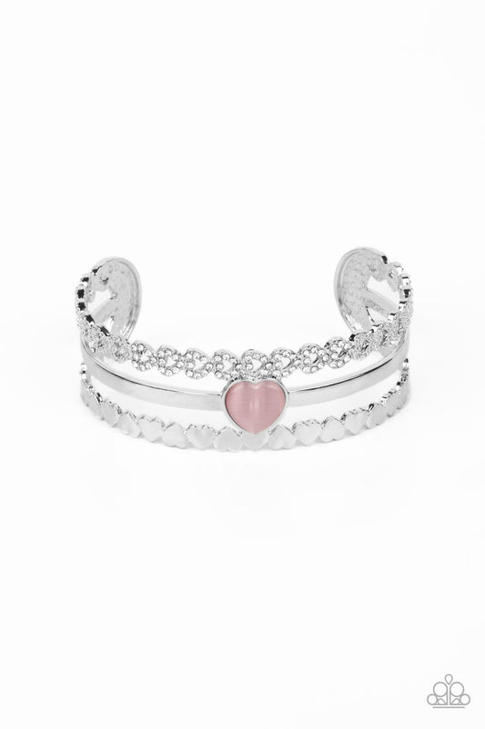 You Win My Heart - Pink Cuff Bracelet - Princess Glam Shop