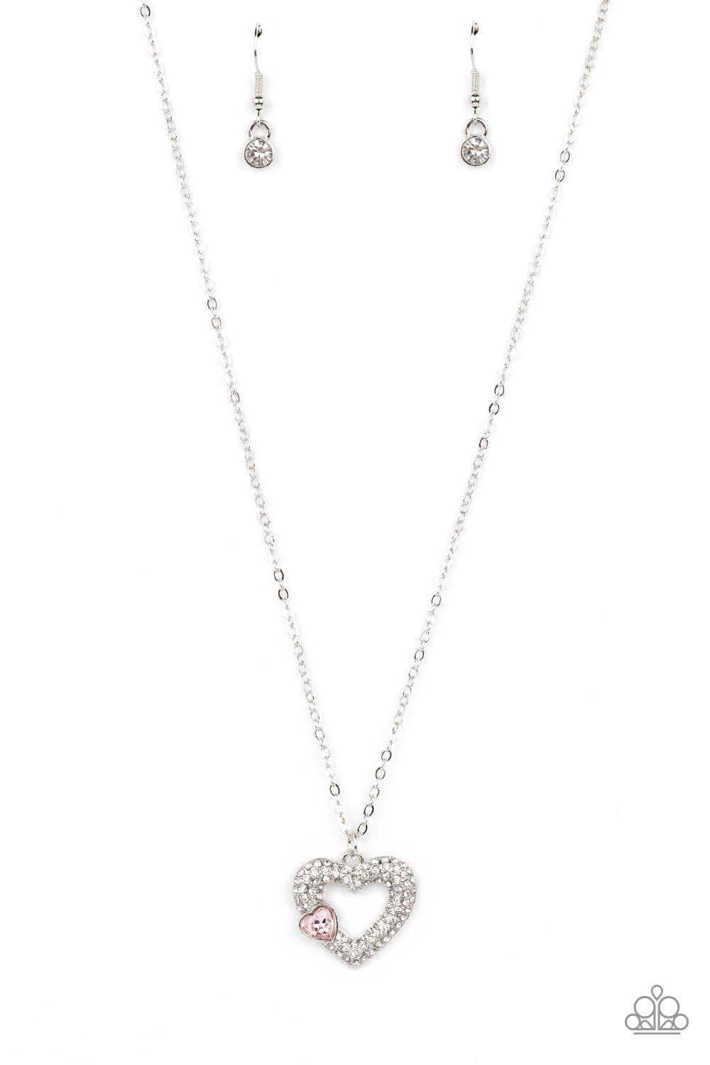 Bedazzled Bliss - Pink Heart Necklace Preorder - Princess Glam Shop