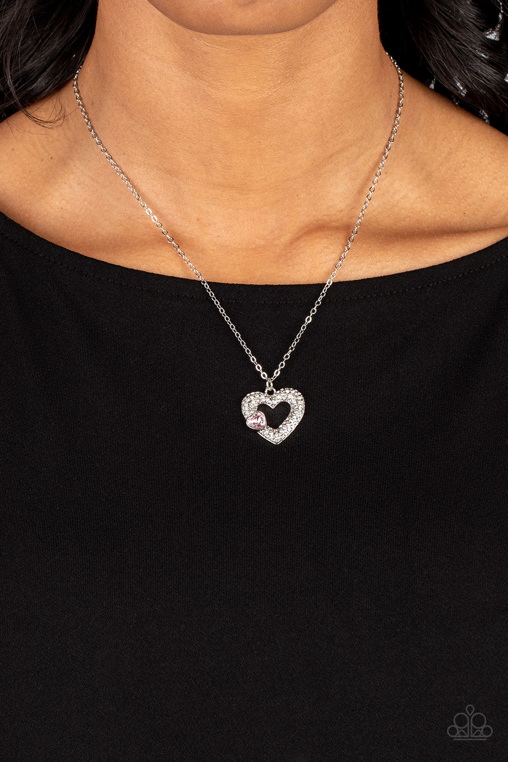 Bedazzled Bliss - Pink Heart Necklace Preorder - Princess Glam Shop