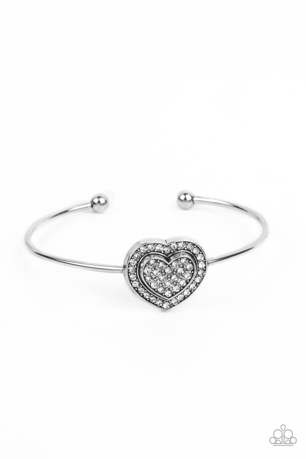 Stunning Soulmates - White Heart Cuff Bracelet Preorder - Princess Glam Shop