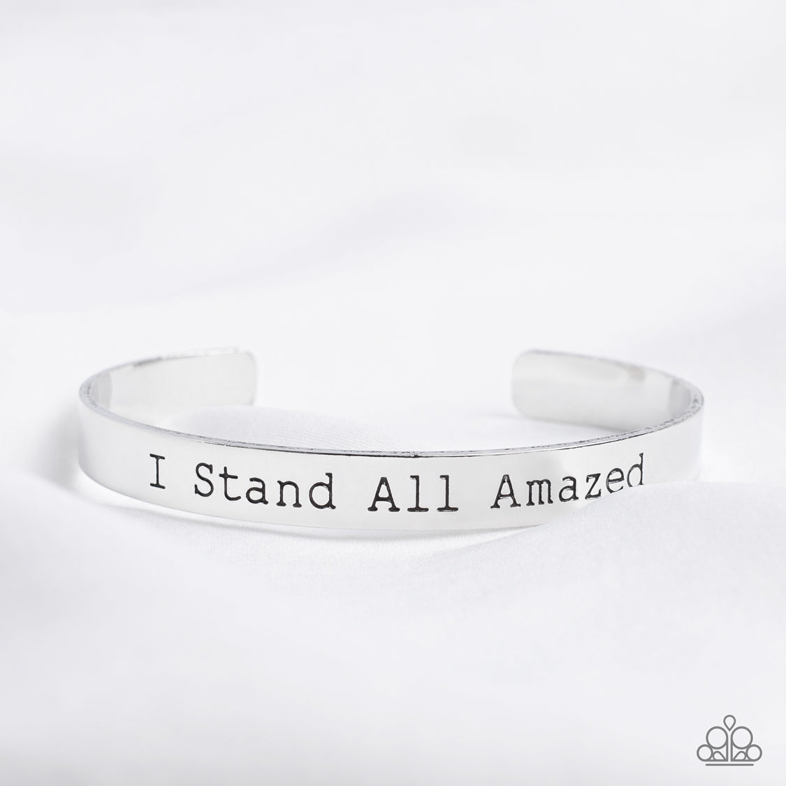 I Stand All Amazed - Silver Cuff Bracelet - Princess Glam Shop
