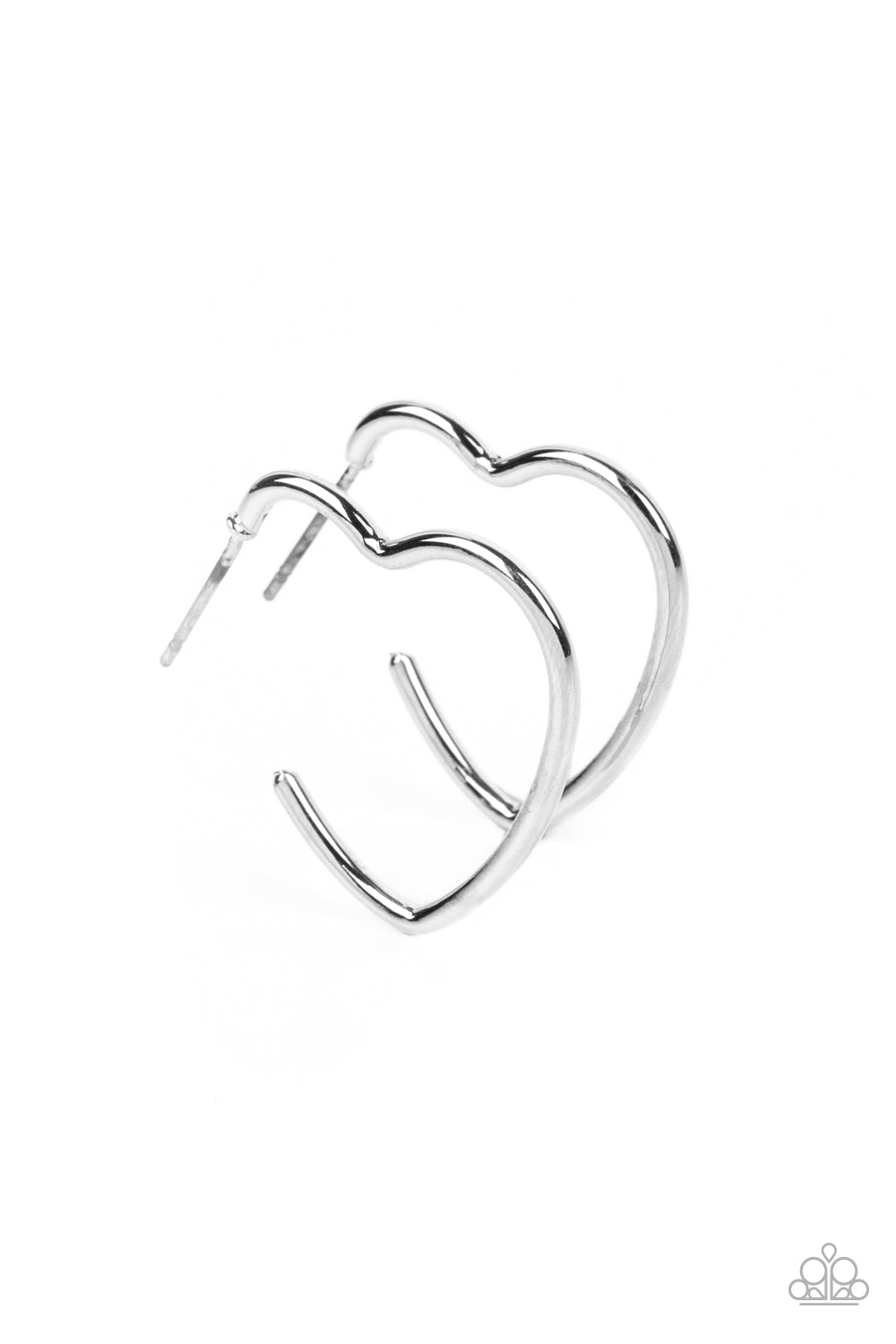 Burnished Beau - Silver Heart Hoop Earrings Preorder - Princess Glam Shop