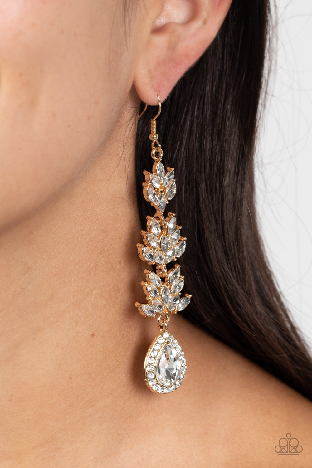 Water Lily Whimsy - Gold Earrings