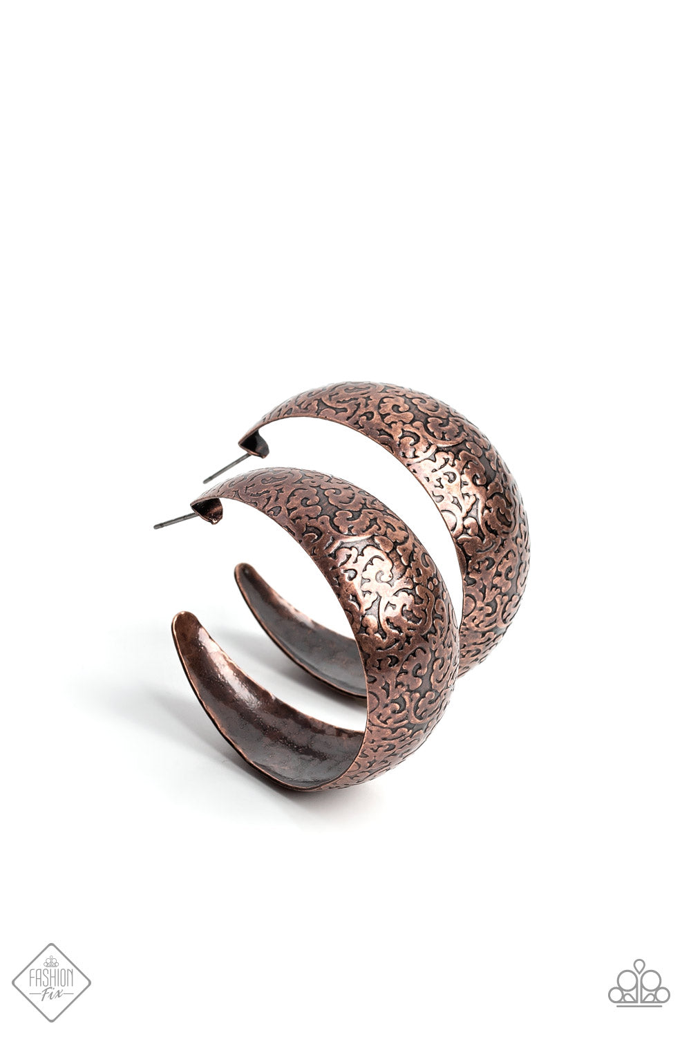 Mother Nature Medley - Copper Hoop Earrings Feb 2023 Fashion Fix Exclusive - Princess Glam Shop