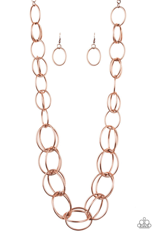 Elegantly Ensnared - Copper Necklace Set - Princess Glam Shop