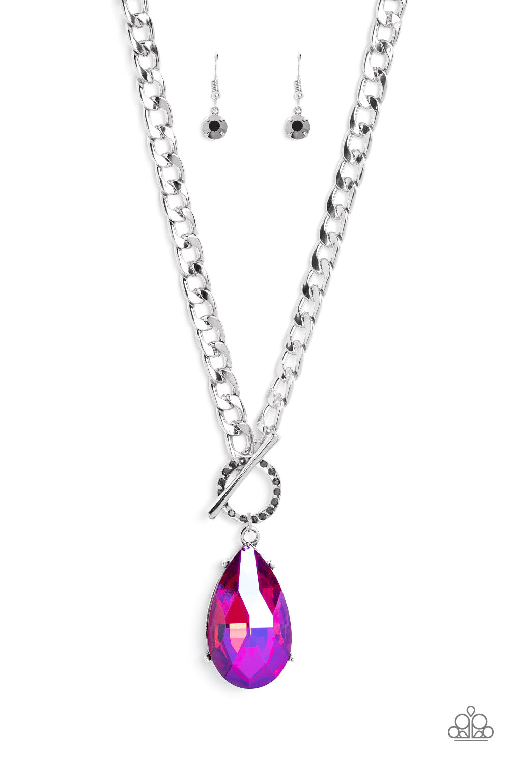Edgy Exaggeration - Pink Necklace Set May 2023 Life of the Party Exclusive