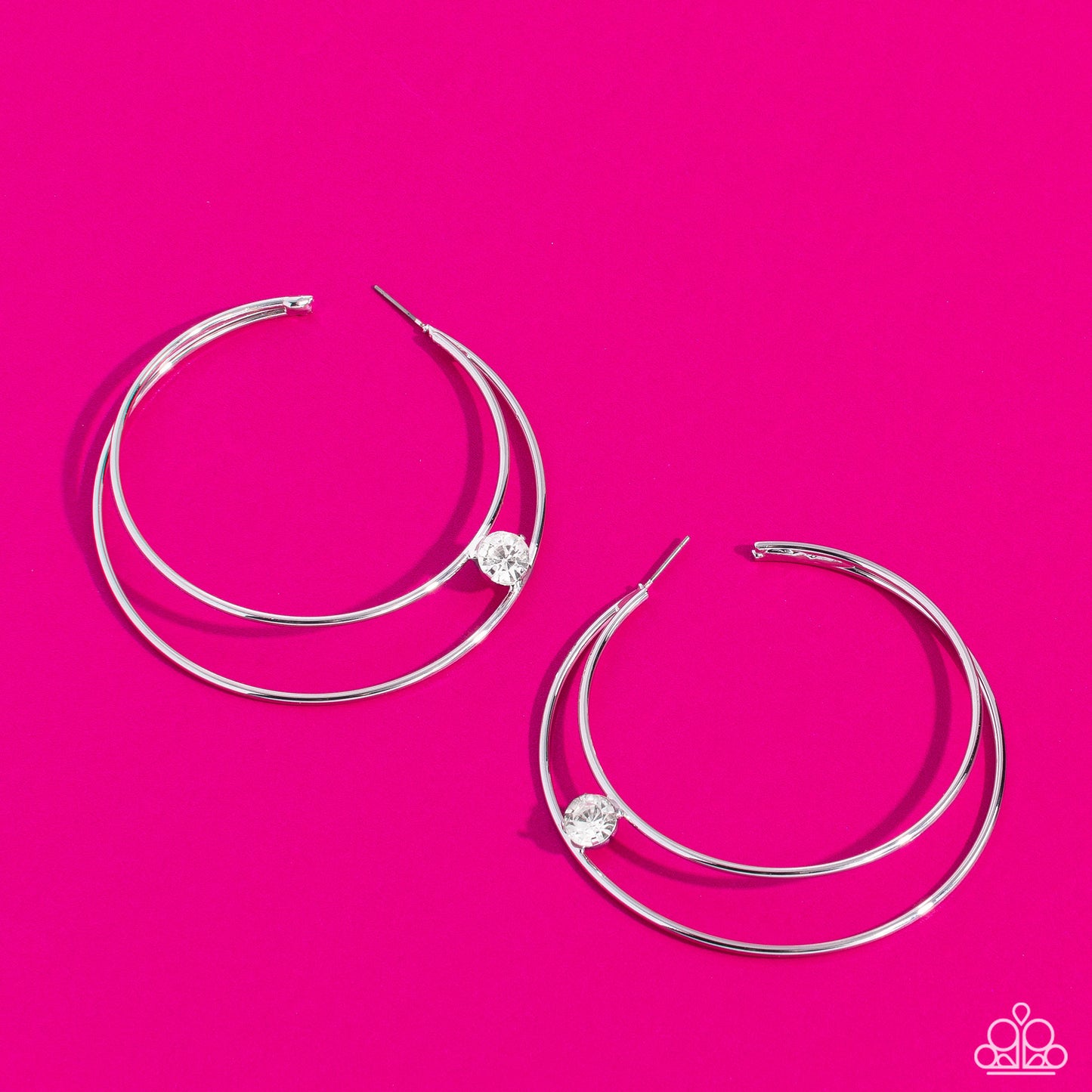 Theater HOOP - White Earrings May 2023 Life of the Party Exclusive