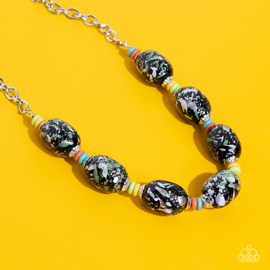 No Laughing SPLATTER - Green Multi Necklace Set