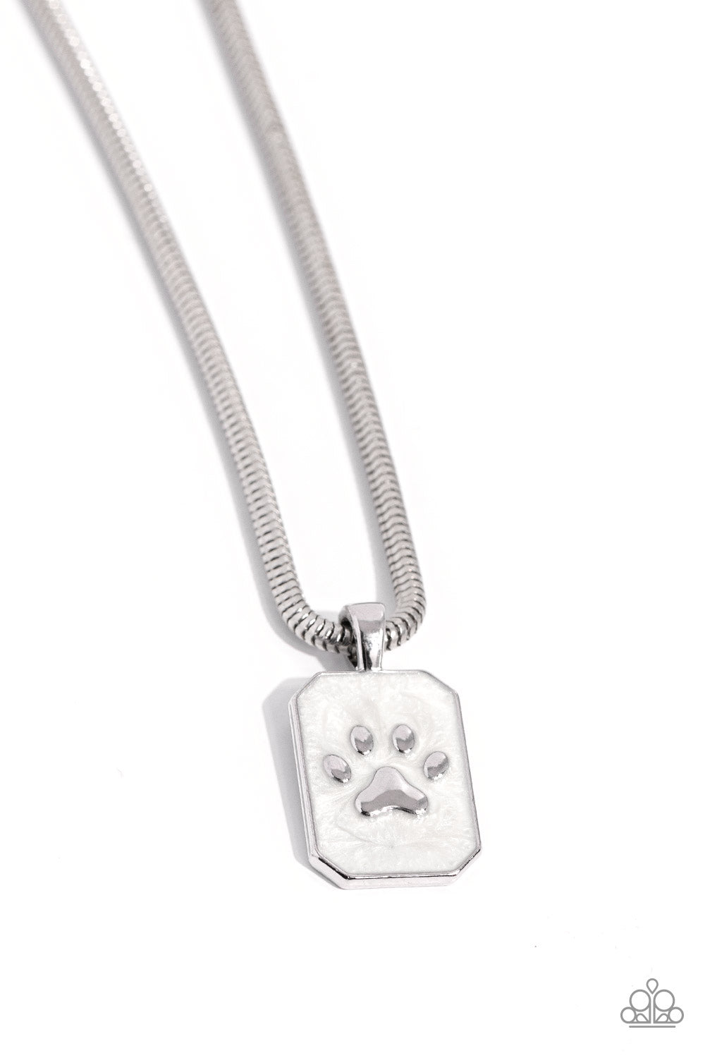 PAW to the Line - White Necklace Set