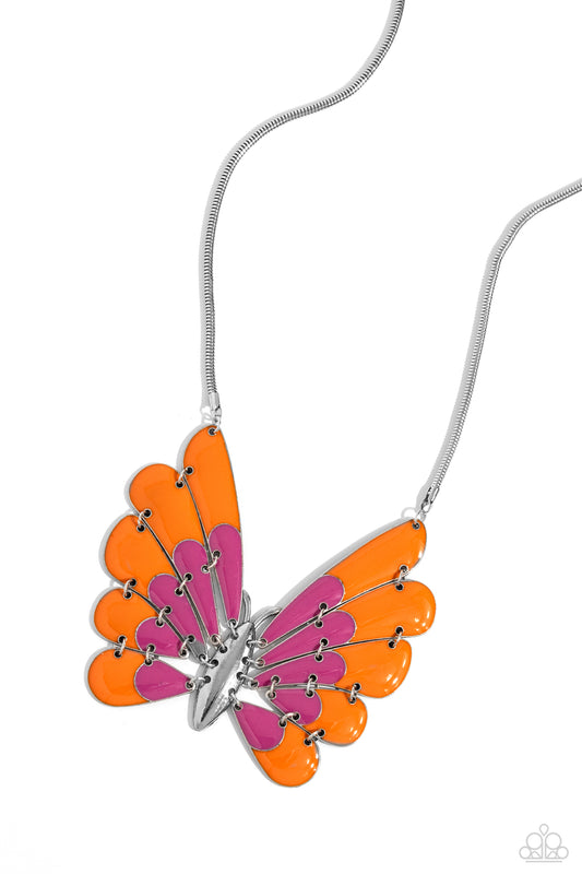 Moth Maven - Pink & Orange Necklace Set