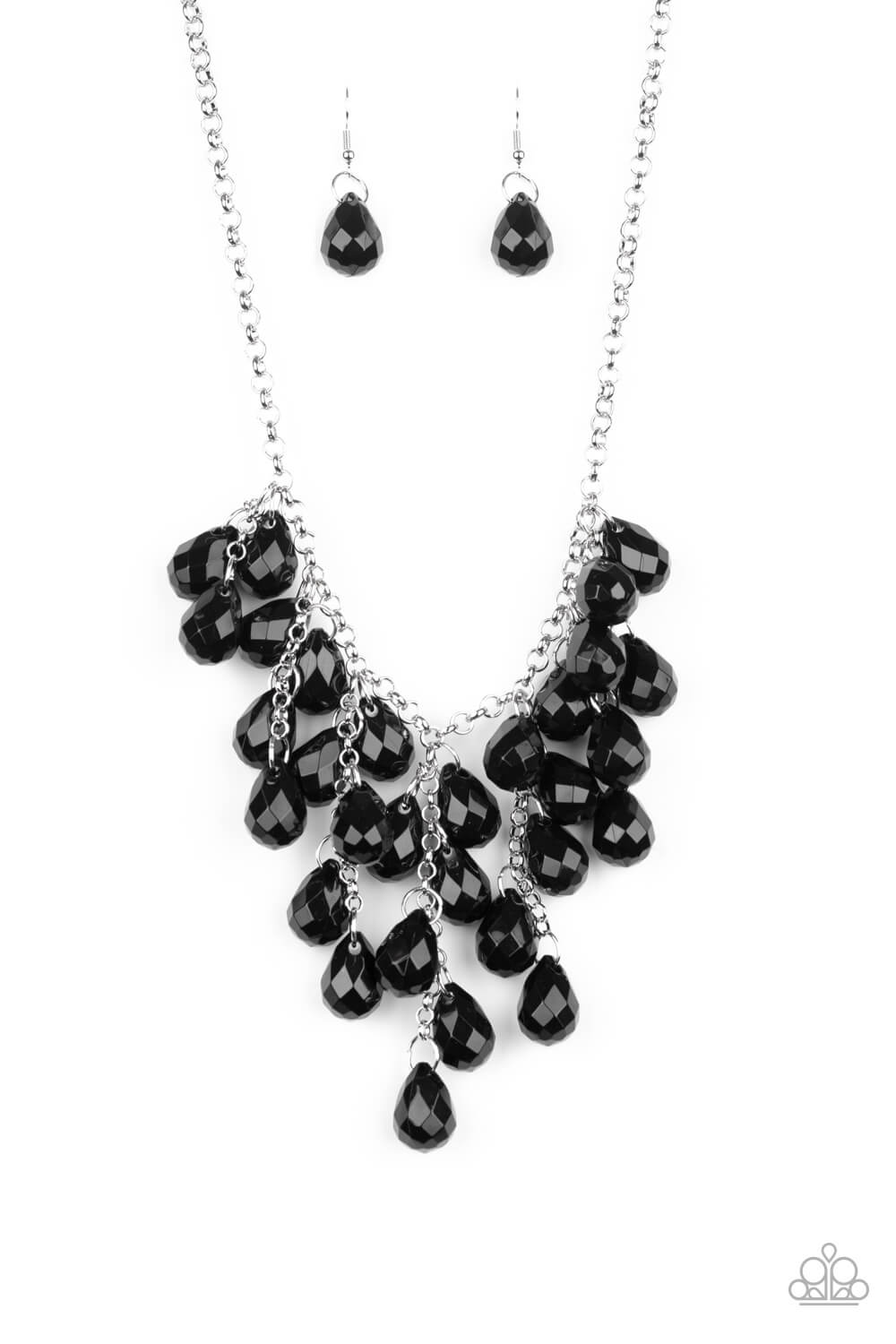 Serenely Scattered - Black Necklace Set - Princess Glam Shop
