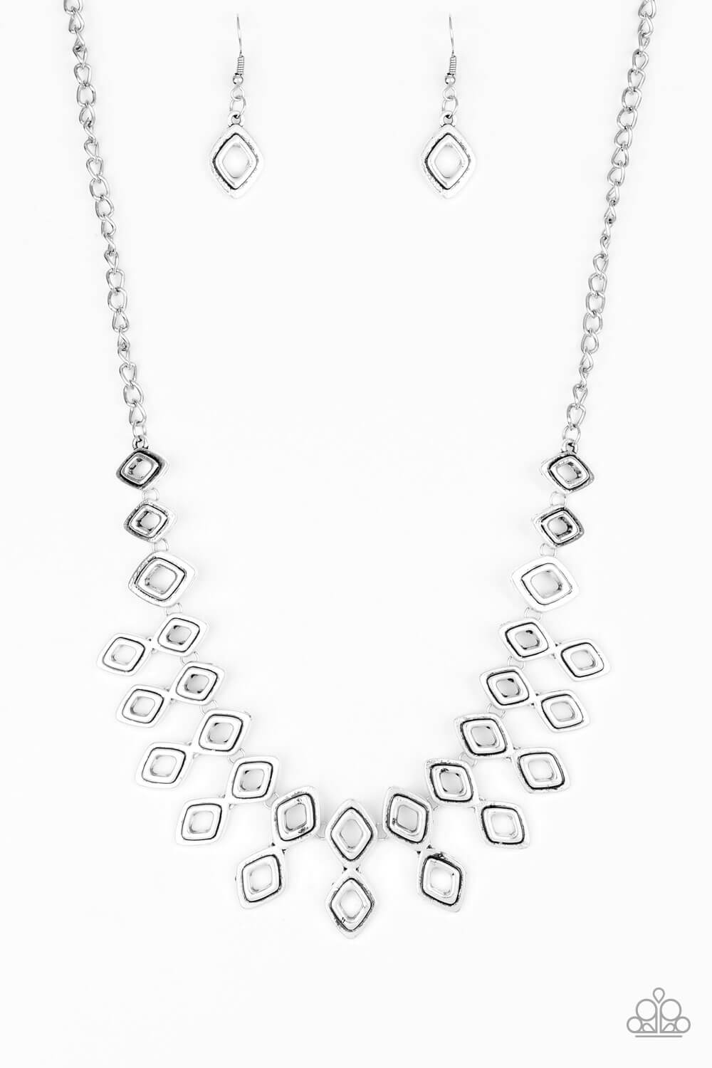 Geocentric - Silver Necklace Set - Princess Glam Shop